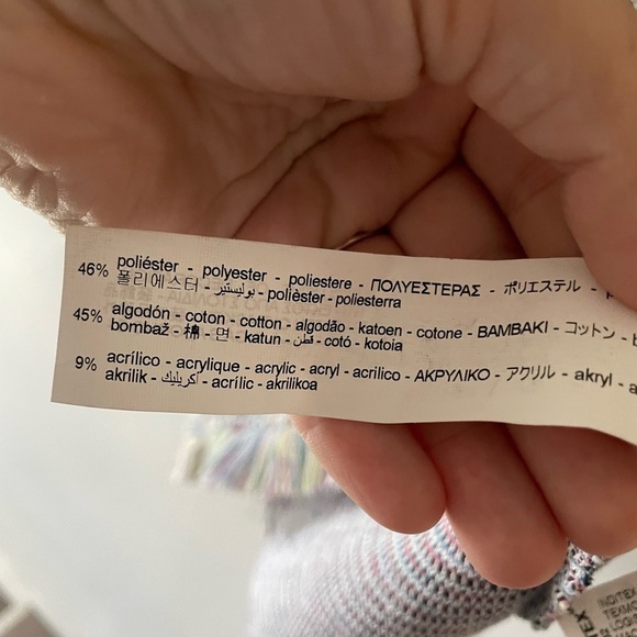 Zara Tweed Rainbow Frill Dress with Pearl Detail - Picture 7 of 7